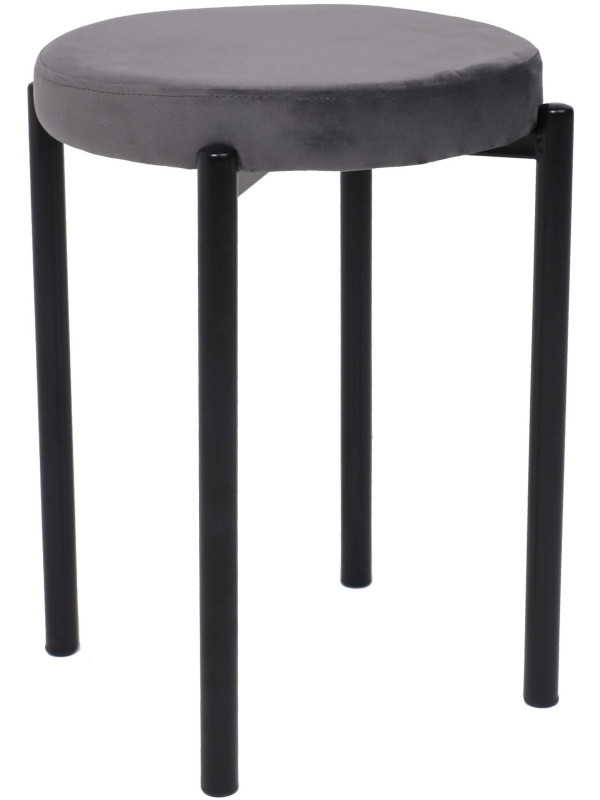 Табурет AksHome Pluto темно-серый/черный