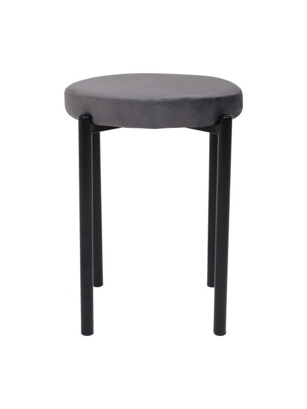 Табурет AksHome Pluto темно-серый/черный спереди