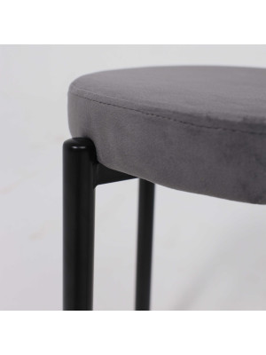 Табурет AksHome Pluto темно-серый/черный вблизи