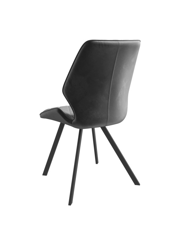 Стул MamaDoma Rafael-R 360 гематит/черный сзади