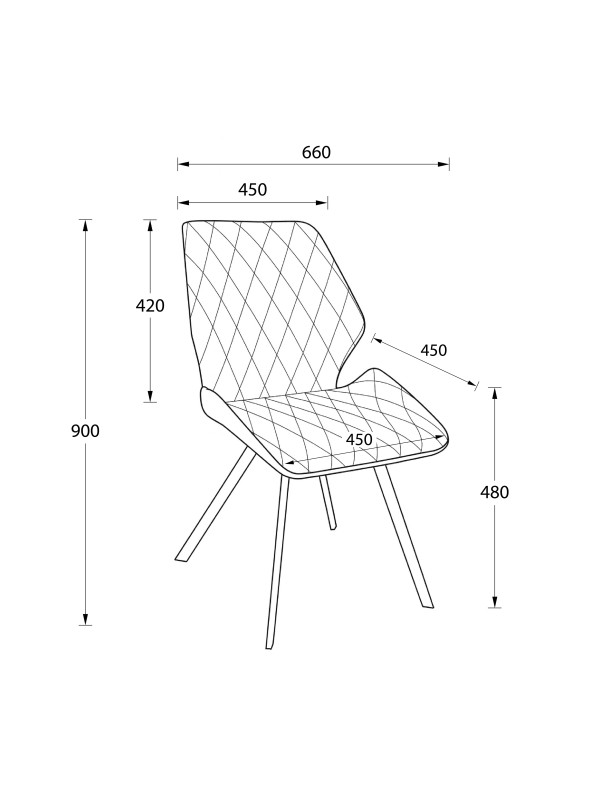 Стул MamaDoma Rafael-R 360 черный схема
