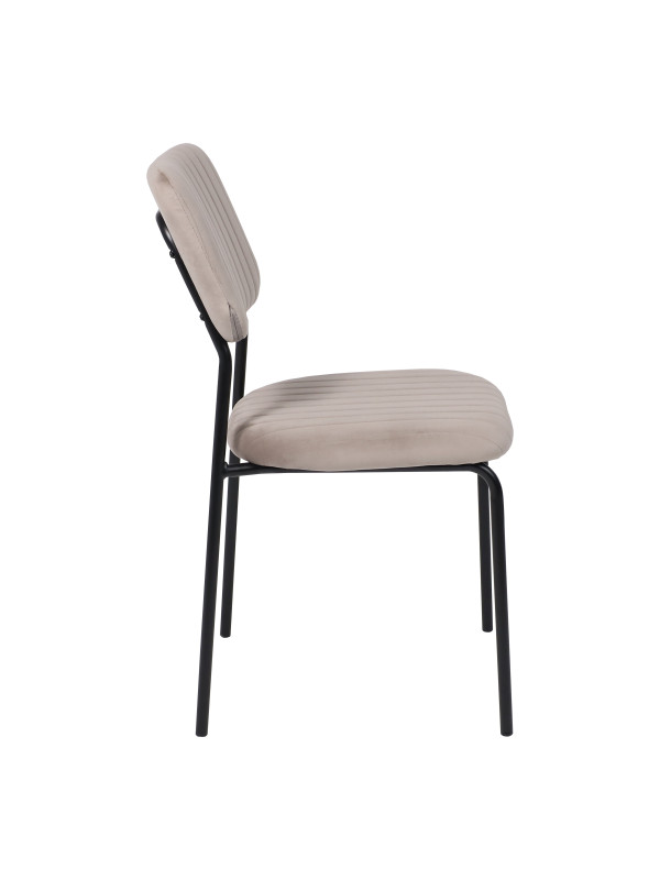 Стул AksHome Rain темно-бежевый/черный сбоку