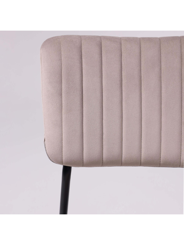 Стул AksHome Rain темно-бежевый/черный вблизи