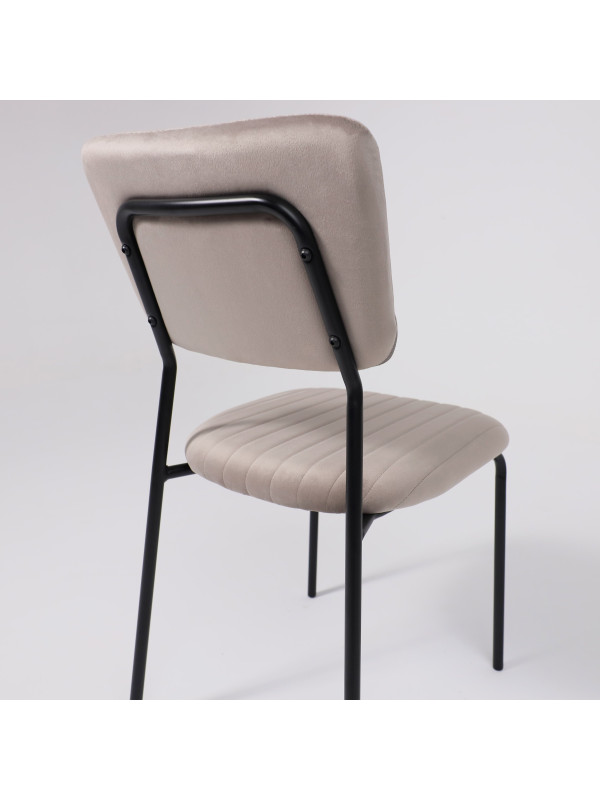 Стул AksHome Rain темно-бежевый/черный под углом