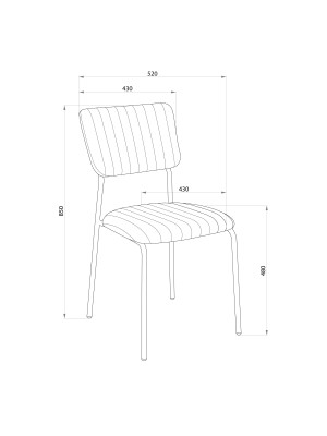 Стул AksHome Rain темно-бежевый/черный схема