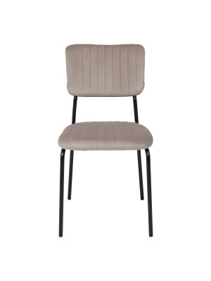 Стул AksHome Rain темно-бежевый/черный спереди