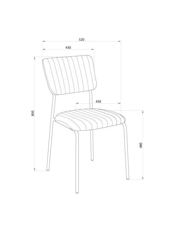 Стул AksHome Rain темно-серый/черный схема