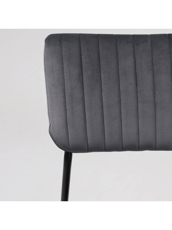 Стул AksHome Rain темно-серый/черный вблизи