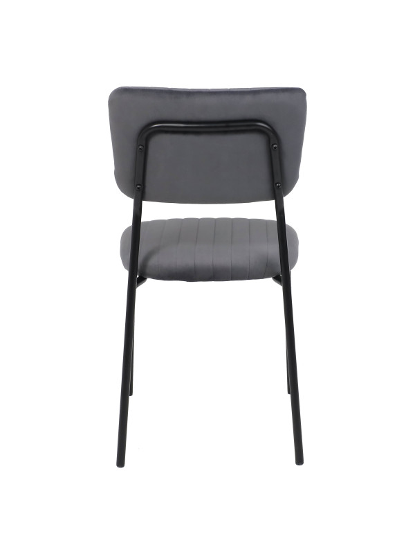 Стул AksHome Rain темно-серый/черный сзади