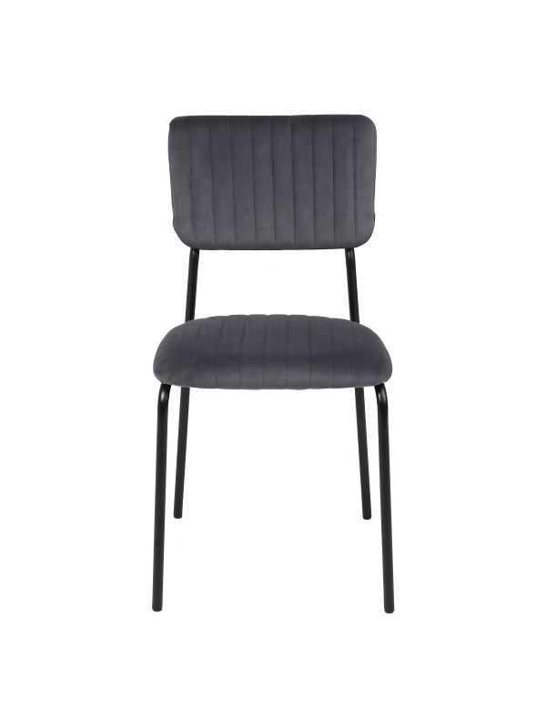 Стул AksHome Rain темно-серый/черный спереди