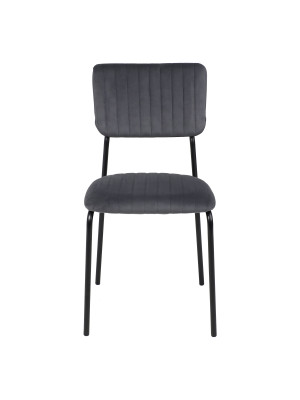 Стул AksHome Rain темно-серый/черный спереди