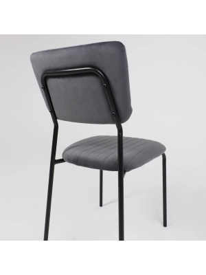 Стул AksHome Rain темно-серый/черный под углом (1)