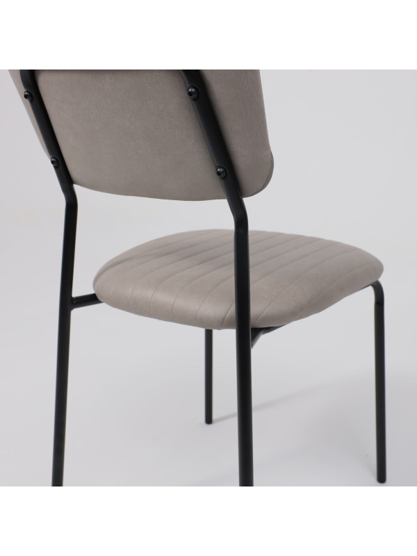 Стул AksHome Rain бежевый/черный под углом