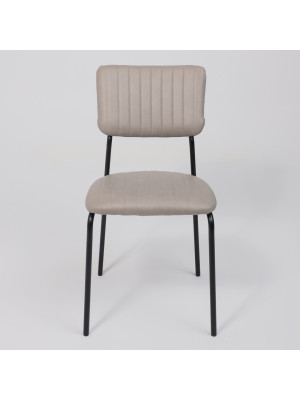 Стул AksHome Rain бежевый/черный спереди