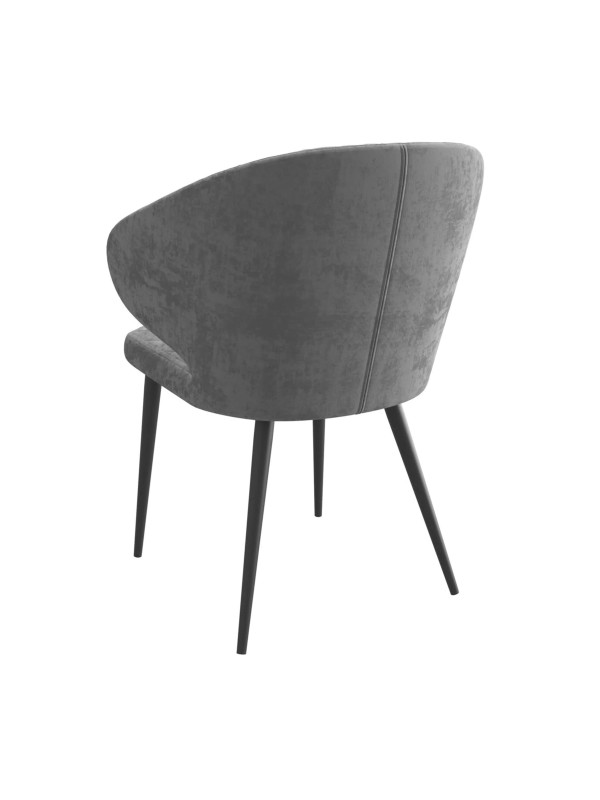 Стул MamaDoma Rob серый/черный сзади