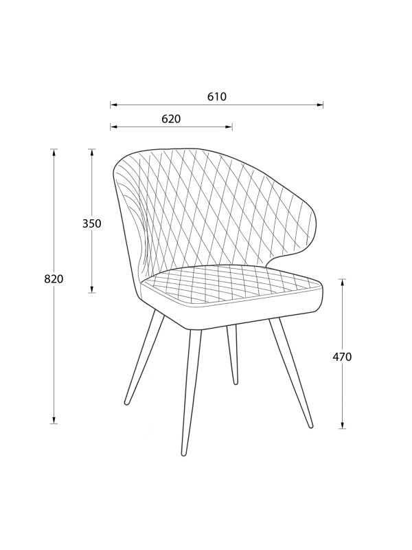 Стул MamaDoma Rob графит/черный схема