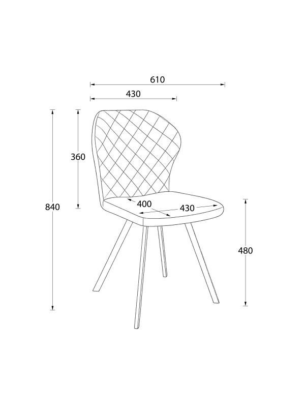 Стул MamaDoma Robby D-R 360 антрацит/черный схема