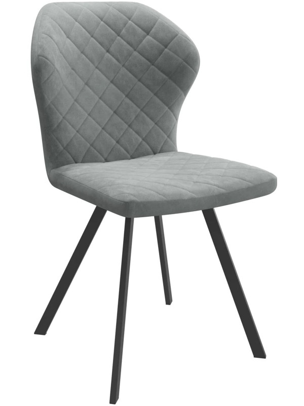 Стул MamaDoma Robby D-R 360 антрацит замша/черный