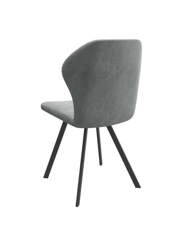 Стул MamaDoma Robby D-R 360 антрацит замша/черный сзади