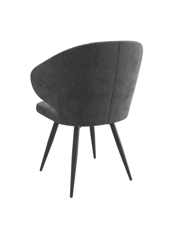 Стул MamaDoma Rob-R1 360 антрацит/черный сзади