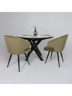 Стул MamaDoma Rob-R1 360 оливковый/черный в интерьере