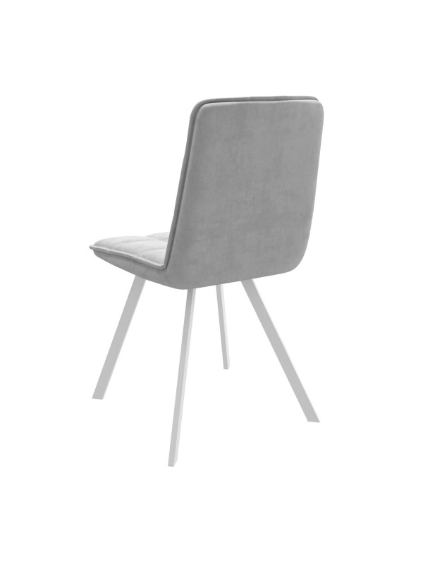 Стул MamaDoma Rom D серебряный/черный сзади