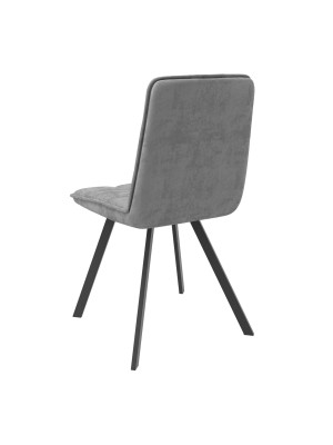 Стул MamaDoma Rom D серый/черный сзади