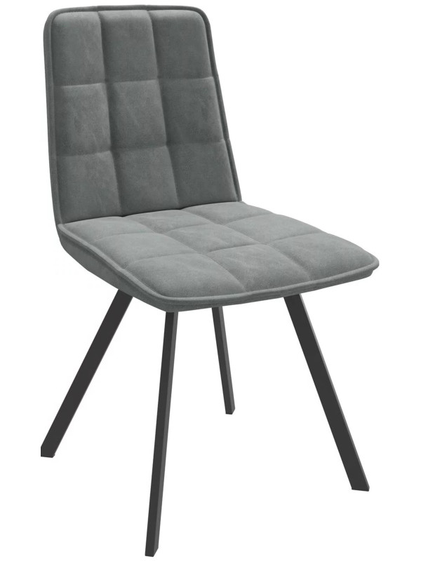 Стул MamaDoma Rom D антрацит замша/черный