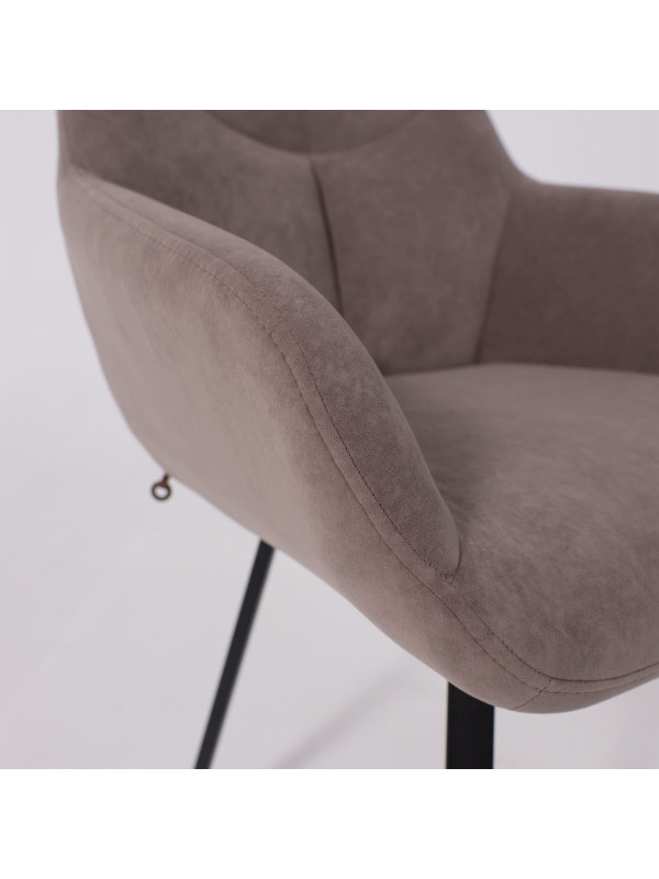 Стул MamaDoma Romeo Smile 360 латте/черный под углом