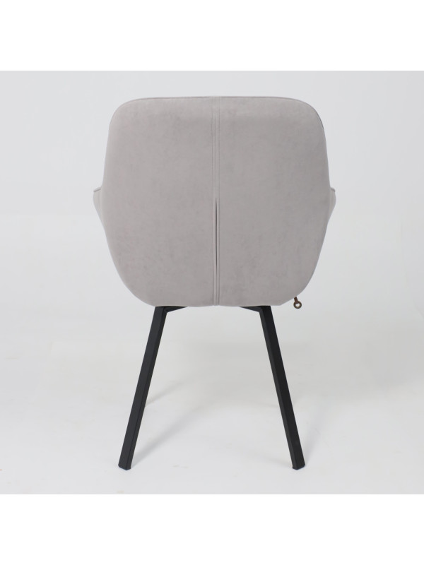 Стул MamaDoma Romeo Smile 360 серый/черный сзади