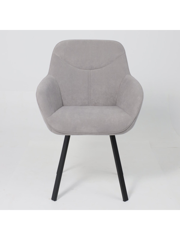 Стул MamaDoma Romeo Smile 360 серый/черный спереди