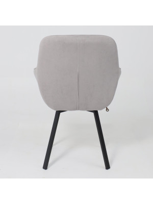 Стул MamaDoma Romeo Smile 360 серый/черный сзади