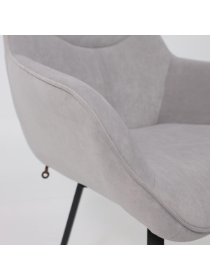 Стул MamaDoma Romeo Smile 360 серый/черный под углом