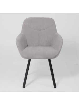 Стул MamaDoma Romeo Smile 360 серый/черный спереди