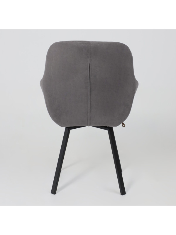 Стул MamaDoma Romeo Smile 360 антрацит/черный сзади