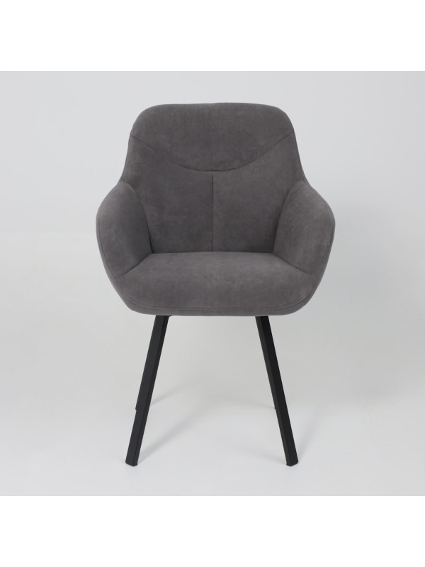 Стул MamaDoma Romeo Smile 360 антрацит/черный спереди