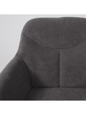 Стул MamaDoma Romeo Smile 360 антрацит/черный вблизи