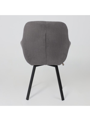 Стул MamaDoma Romeo Smile 360 антрацит/черный сзади