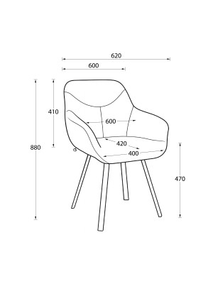 Стул MamaDoma Romeo Smile 360 антрацит/черный схема