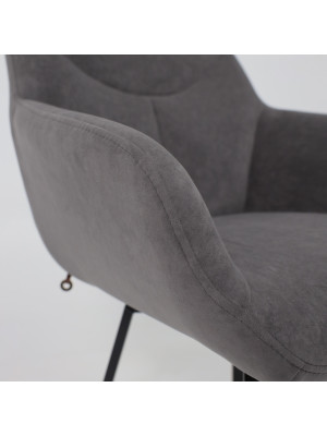 Стул MamaDoma Romeo Smile 360 антрацит/черны под углом