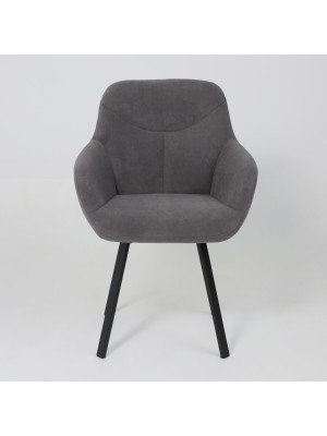 Стул MamaDoma Romeo Smile 360 антрацит/черный спереди