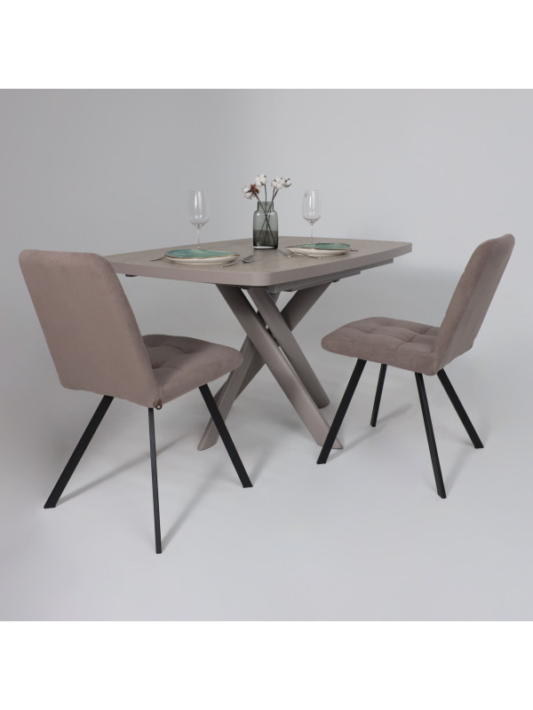 Стул MamaDoma Rommy латте/черный в интерьере