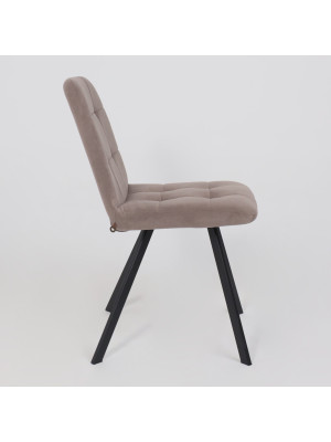 Стул MamaDoma Rommy латте/черный сбоку