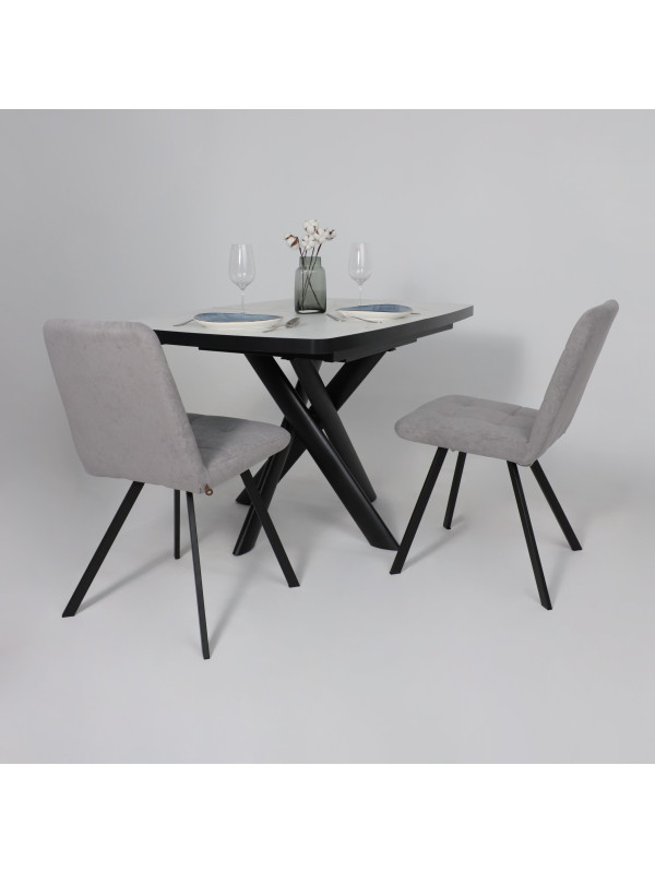 Стул MamaDoma Rommy серый/черный в интерьере