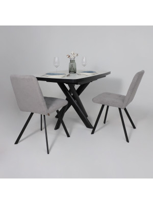 Стул MamaDoma Rommy серый/черный в интерьере