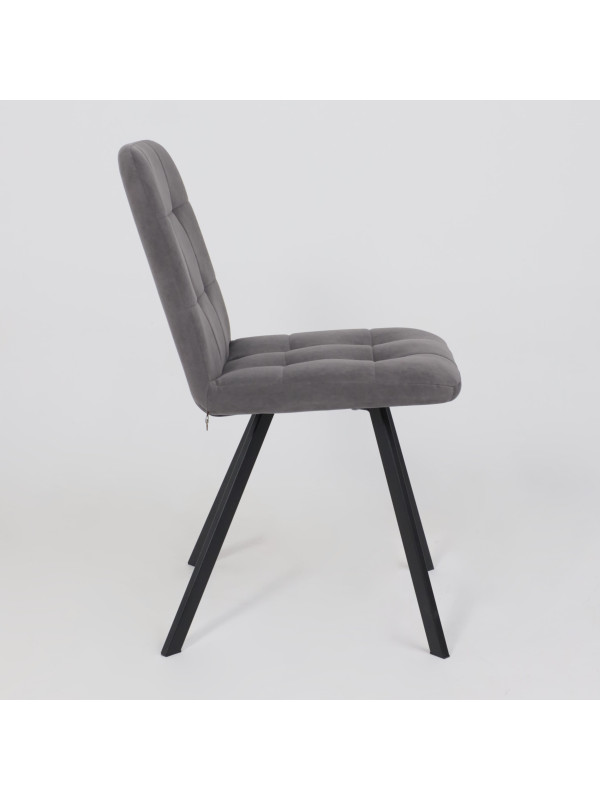 Стул MamaDoma Rommy антрацит/черный сбоку