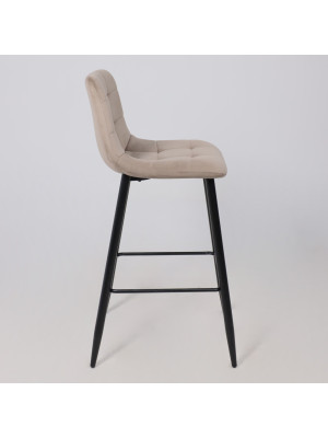 Стул AksHome Stella бежевый/черный сбоку