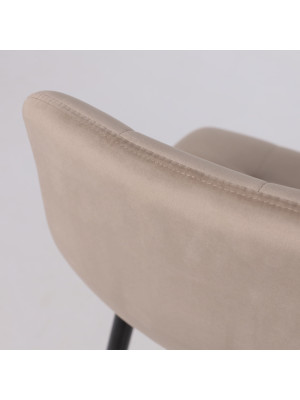 Стул AksHome Stella бежевый/черный сверху