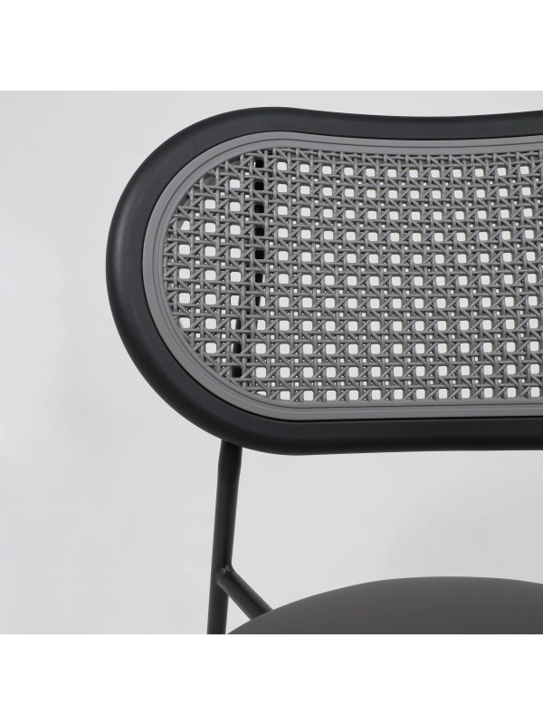 Стул AksHome Teo серый/черный вблизи