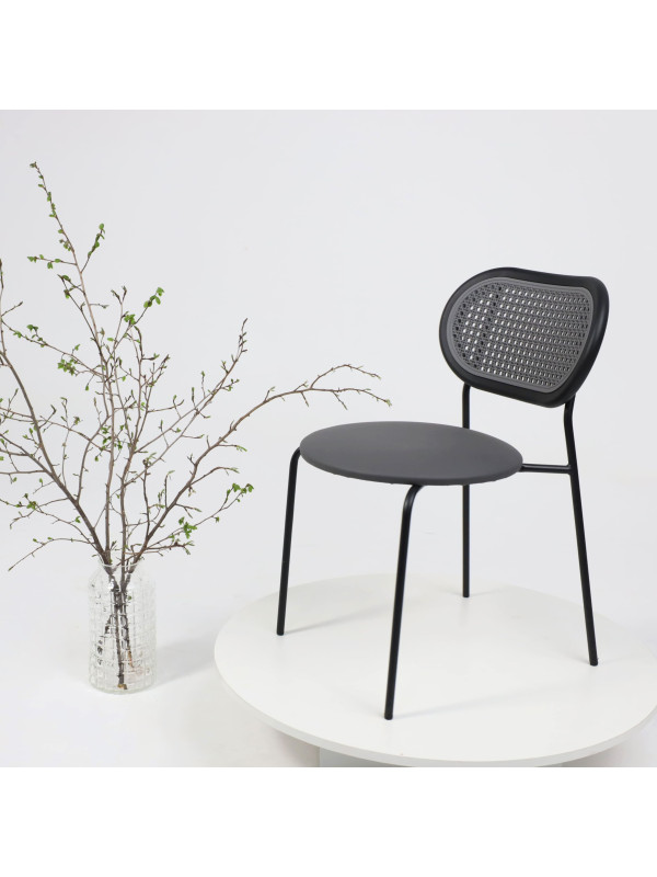 Стул AksHome Teo серый/черный в интерьере